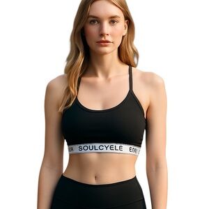 🔵 SALE 3/$25 OULCYCLE BLACK WHITE COTTON BRALETTE LOUNGEWEAR RACERBACK TOP S